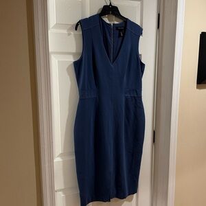 White House Black Market Periwinkle blue Midi Dress